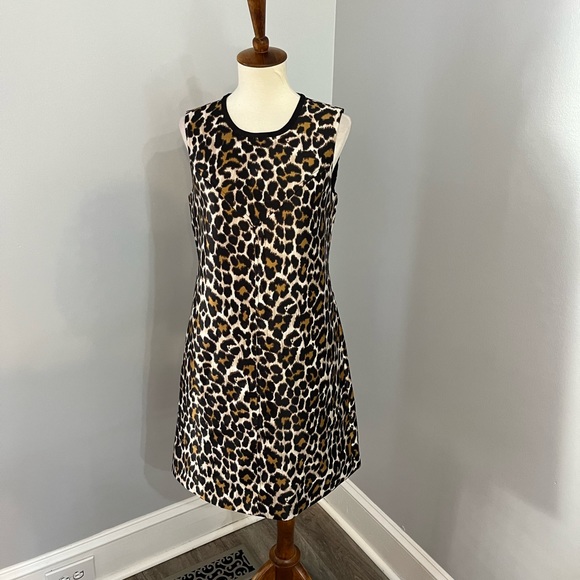 NWOT J.Crew leopard print dress size 2 - Picture 2 of 9